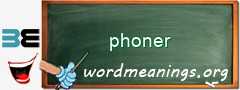 WordMeaning blackboard for phoner